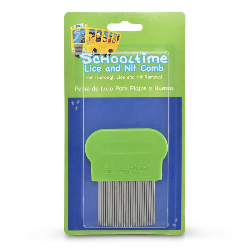 Schooltime Lice and Nit Comb For Egg Removal to Protect Against Head Lice Reinfestation- | 100% Effective for Eliminating Head Lice and Nits During or After a Lice Treatment - Image 1